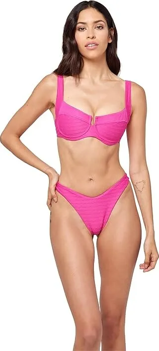 L*Space Chain Link Texture Cabana Bottoms Bitsy (Bougainvillea) Women's Swimwear