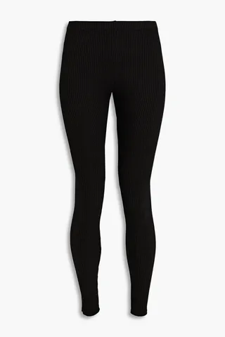 Ribbed jersey leggings