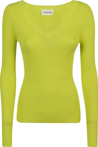 Ribbed V-neck Jumper