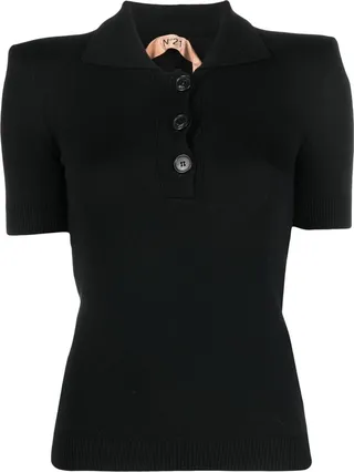 Cutout-Detail Polo Shirt
