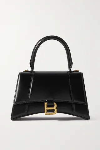Balenciaga - Hourglass Leather Tote - Black