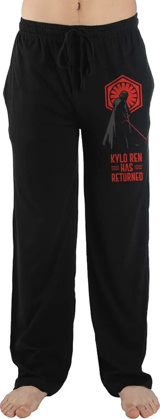 Kylo Ren Star Wars Characters Mens Black Sleep Pajama Pants-Medium