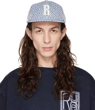 Rhude Blue & White Jacquard Cap