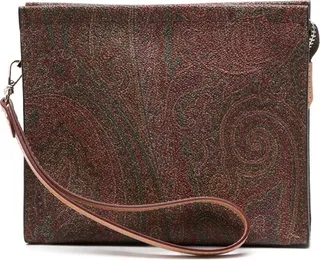 Paisley-Print Clutch Bag