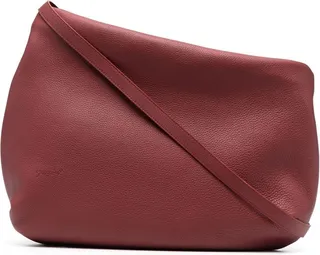 Asymmetric Calf-Leather Shoulder Bag