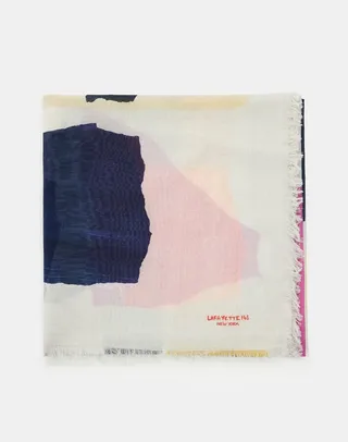 Papier Print Cotton Silk Scarf