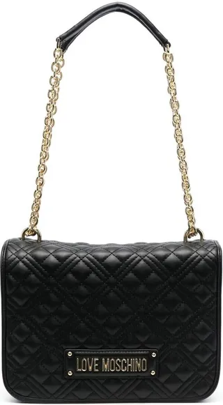 Logo-Plaque Quilted Shoulder Bag