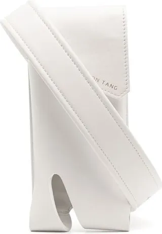 Logo-Print Leather Phone Bag