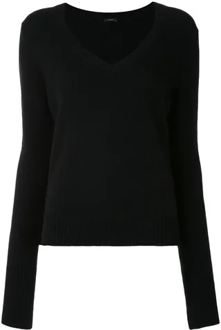 V-neck knitted jumper