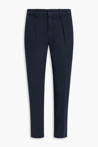 Cotton-blend gabardine chinos
