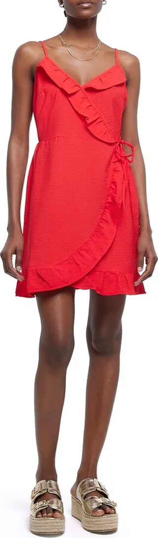 Frill Wrap Dress