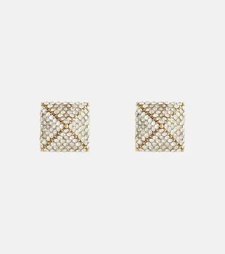 Rockstud embellished earrings