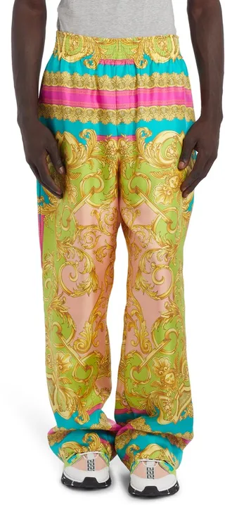 Barocco Goddess Silk Pajama Pants