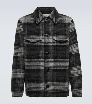 Checked wool jacket