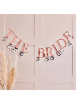 Rose Gold The Bride Peg Bunting