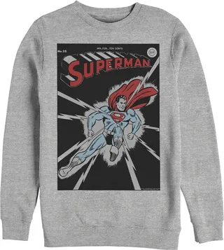 Men's Superman No.32 Comic Cover Sweatshirt - Athletic Heather - Small