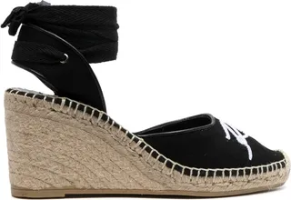 Kamini self-tie wedge espadrilles