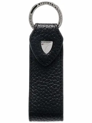 Pebble Leather Keychain