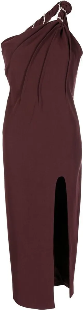 Claudio asymmetric neck dress