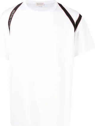 harness-tape cotton T-shirt