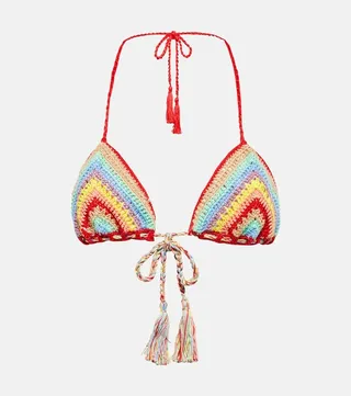 Crochet cotton bikini top