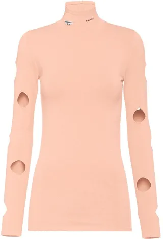 Cut-Out Turtleneck Top