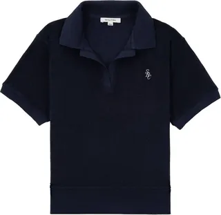 Embroidered-Logo Terry-Cloth Polo Shirt