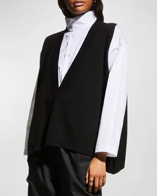 Deep-V Cashmere Vest