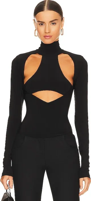 Turtleneck with Cutout Detail