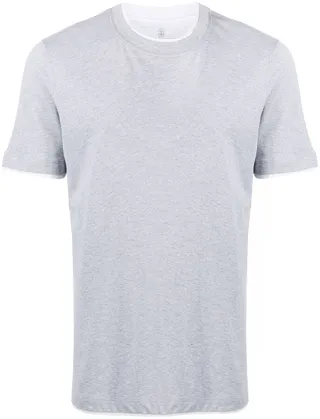 contrast-trim T-shirt