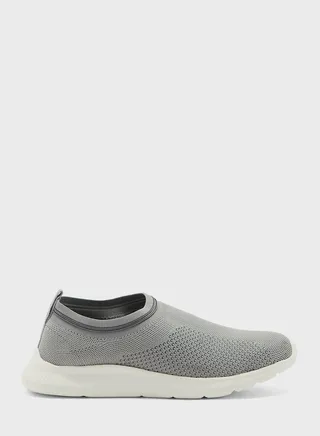 Double Trim Knit Pull On Comfort Shoe