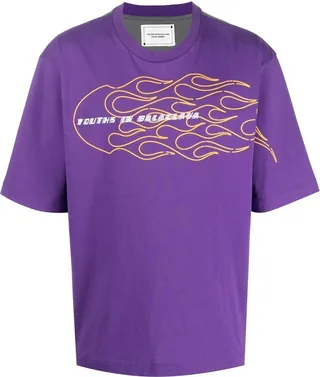 logo-print detail T-shirt