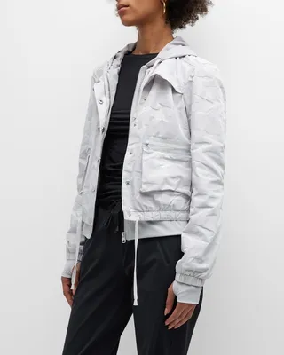 Skyfall Camo-Print Aviator Jacket