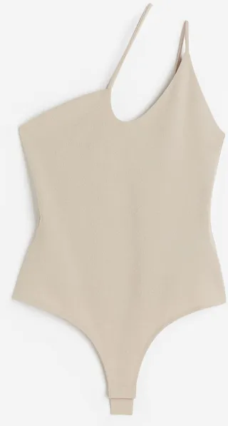 One-shoulder Thong Bodysuit