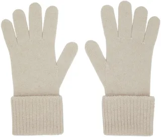 The Row Off-White Cashmere Halita Gloves
