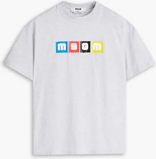 Printed cotton-jersey T-shirt