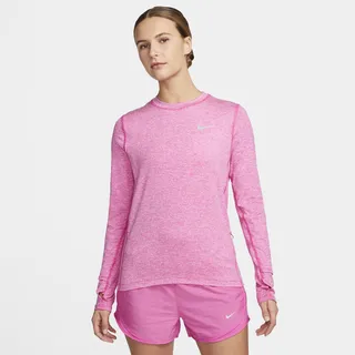 Nike Women's Dri-FIT Element Running Crew in Pink