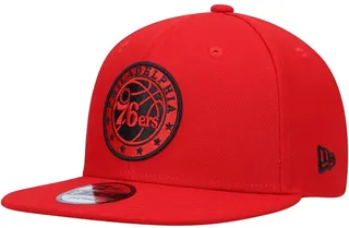 Men's Red Philadelphia 76ers Logo 9FIFTY Snapback Hat