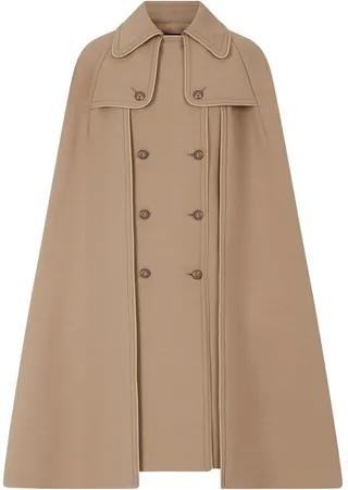 Double-Breasted Cape Coat