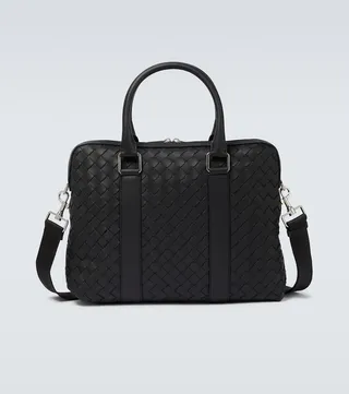 Slim Classic Intrecciato leather briefcase