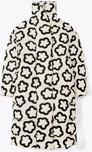 Oversized Printed Down Coat