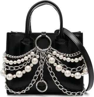 Chain-Link Embellished Tote Bag