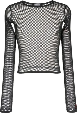 fishnet long-sleeve T-shirt