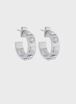 Stainless Steel Earrings With Crystals