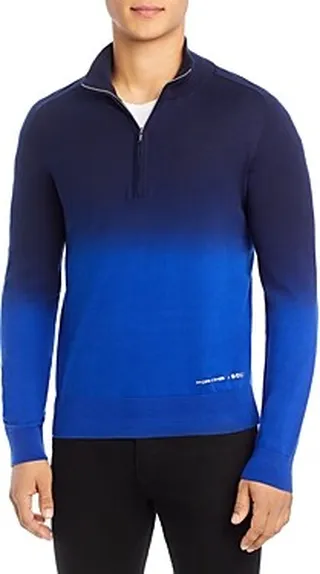 Boss Gesso_Ps 10248646 01 Cotton Quarter Zip Mock Neck Sweater