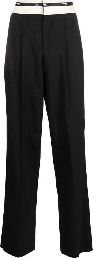 High-Waist Straight-Leg Trousers