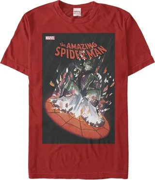 Men's Marvel Legacy Spider-Man Go Down Swinging T-Shirt - Red - 2X Large