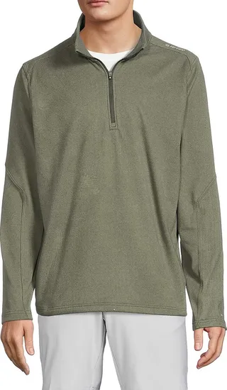 Brushed Rib Knit Quarter Zip Shirt