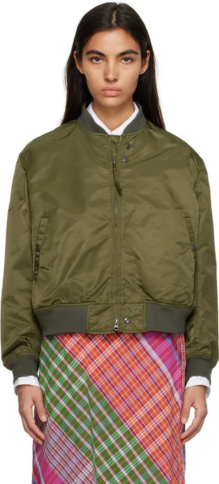 Engineered Garments Khaki Aviator Bomber Jacket