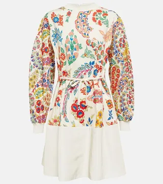 Paisley cotton jersey minidress